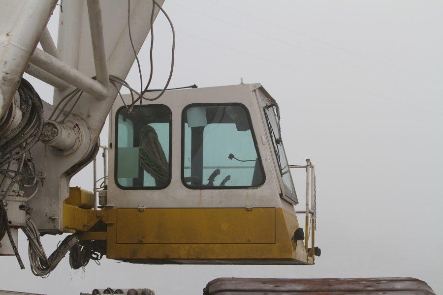 építkezés, daru, üres